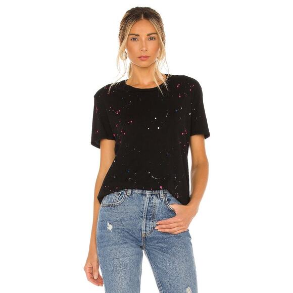 Michael Lauren Hermosa Tee Black & Pink Splatter Size L - Picture 1 of 7